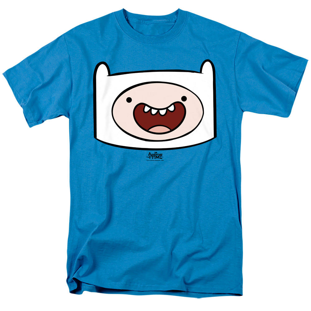 Adventure Time Finn Head Mens T Shirt Turquoise Officially Licensed