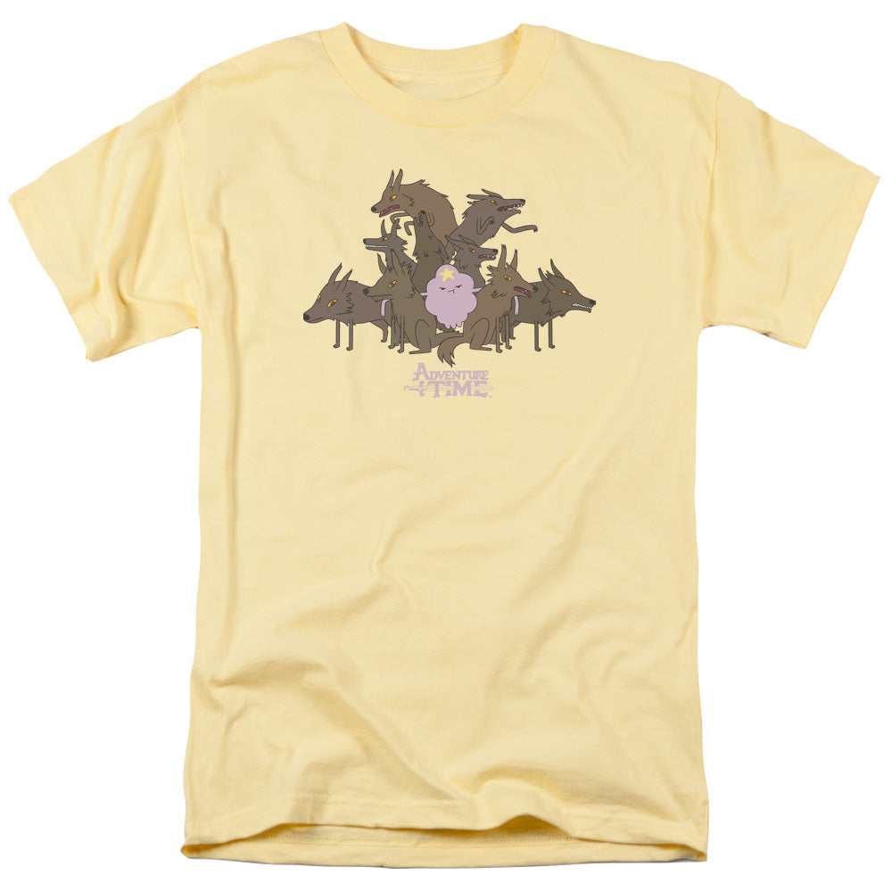 Adventure Time Lsp & Wolves Mens T Shirt Yellow Officially Licensed