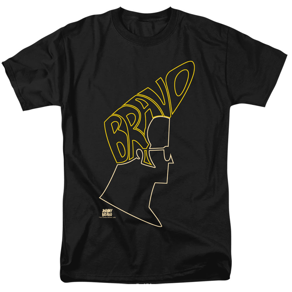 Johnny Bravo Bravo Hair Mens T Shirt Black Officially Licensed