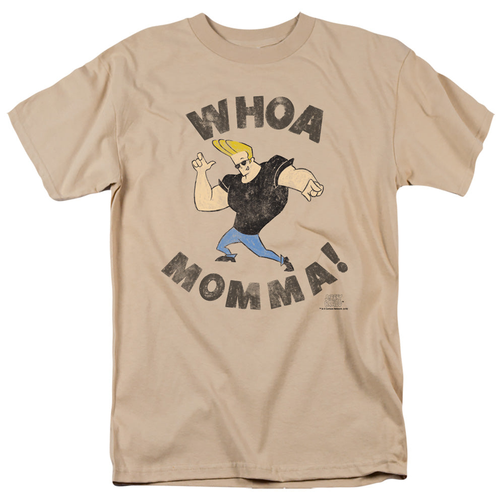 Johnny Bravo Whoa Momma Mens T Shirt Sand Officially Licensed