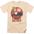 Johnny Bravo Wants Me Mens T Shirt Cream Officially Licensed