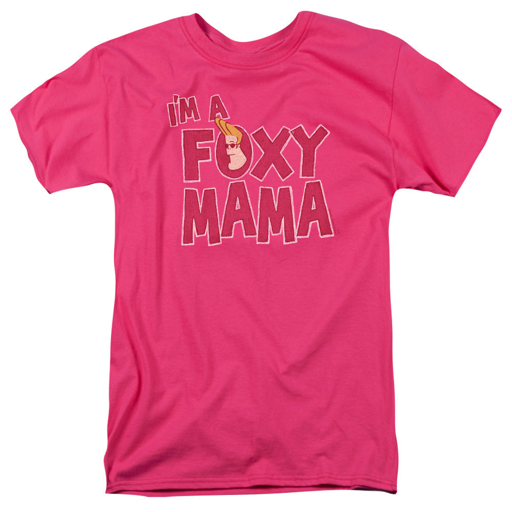 Johnny Bravo Foxy Mama Mens T Shirt Hot Pink Officially Licensed