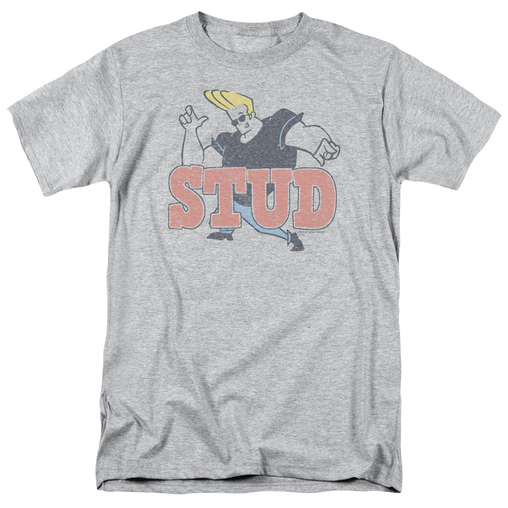 Johnny Bravo Stud Mens T Shirt Athletic Heather Officially Licensed