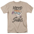 Dexters Laboratory Nerd Swag Mens T Shirt Sand Officially Licensed