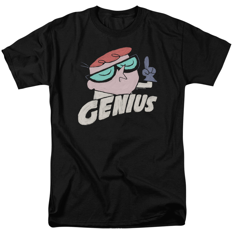 Dexters Laboratory Genius Mens T Shirt Black Officially Licensed