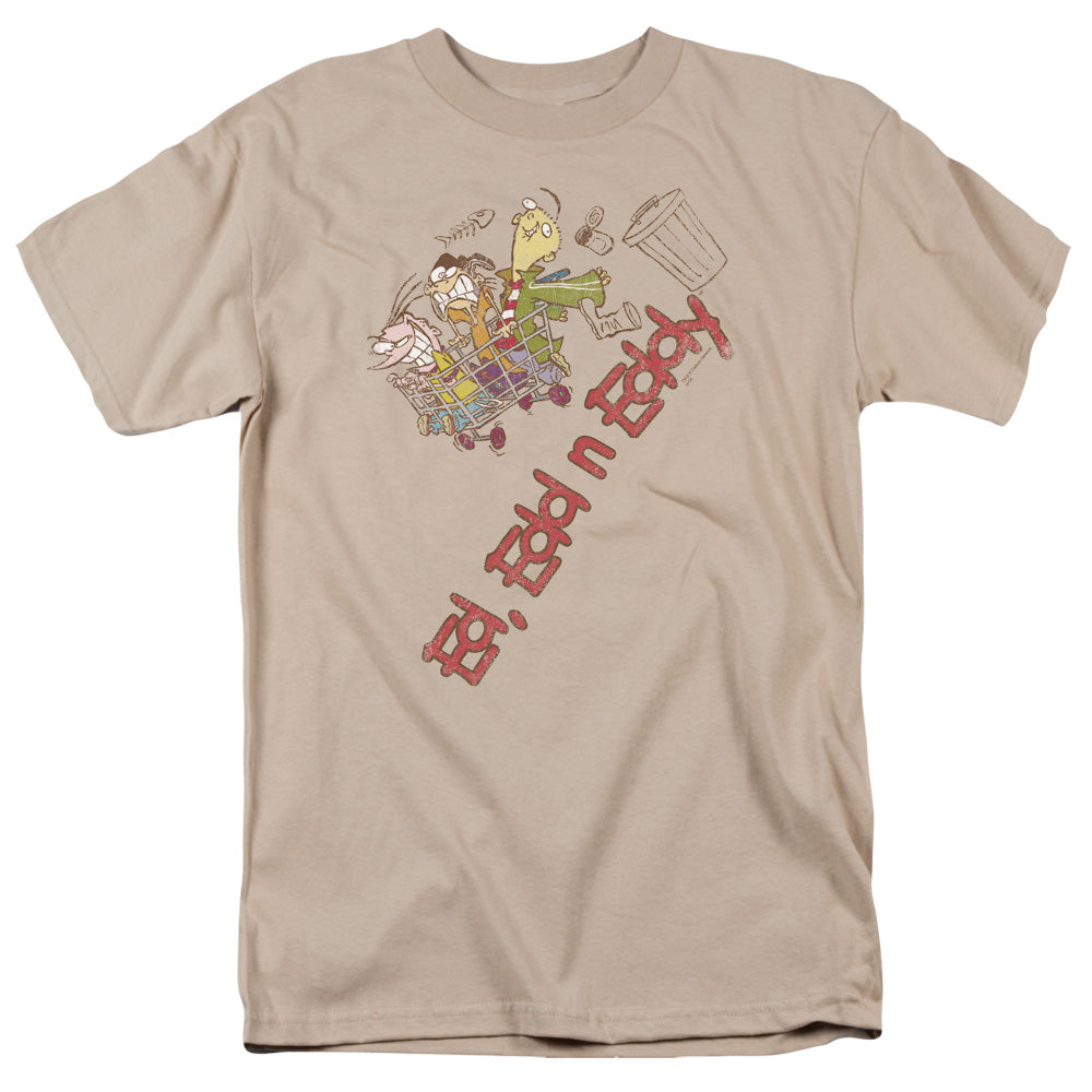 Ed Edd N Eddy Downhill Mens T Shirt Sand Officially Licensed