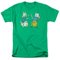 Adventure Time Meet Up Mens T Shirt Kelly Green Officially Licensed