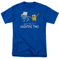 Adventure Time Fist Bump Mens T Shirt Royal Blue Officially Licensed