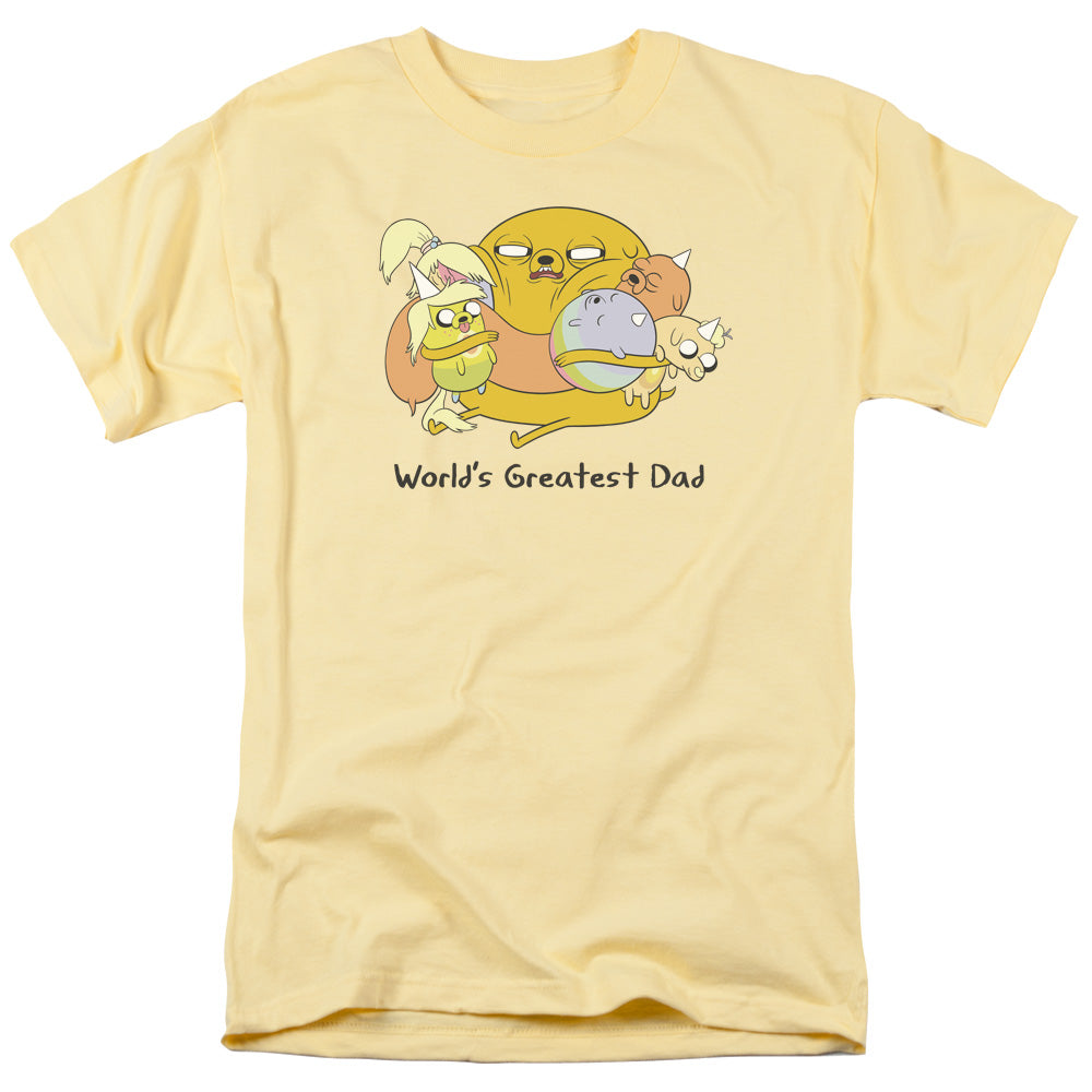 Adventure Time Worlds Greatest Dad Mens T Shirt Yellow Officially Licensed