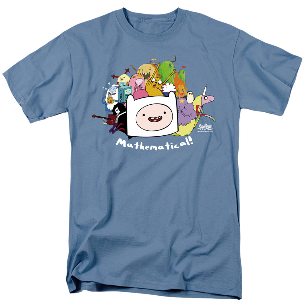 Adventure Time Mathematical Mens T Shirt Carolina Blue Officially Licensed
