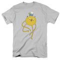 Adventure Time Jake Ride Mens T Shirt Silver Officially Licensed