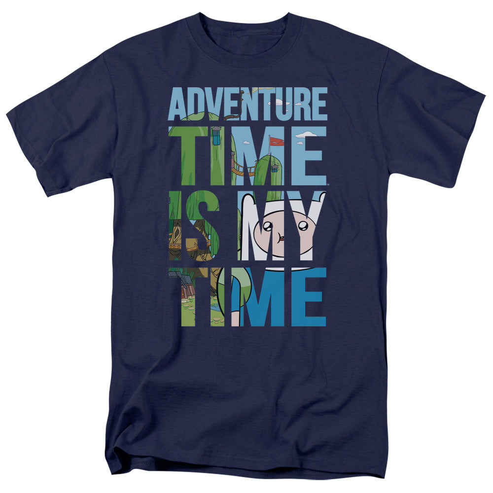 Adventure Time My Time Mens T Shirt Navy Blue Officially Licensed