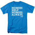 Adventure Time Homies Help Homies Mens T Shirt Turquoise Officially Licensed