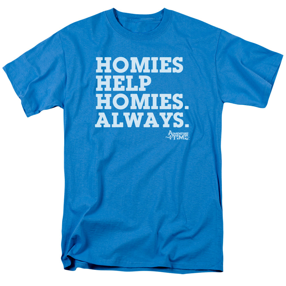 Adventure Time Homies Help Homies Mens T Shirt Turquoise Officially Licensed