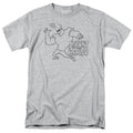 Johnny Bravo Jb Line Art Mens T Shirt Athletic Heather Officially Licensed