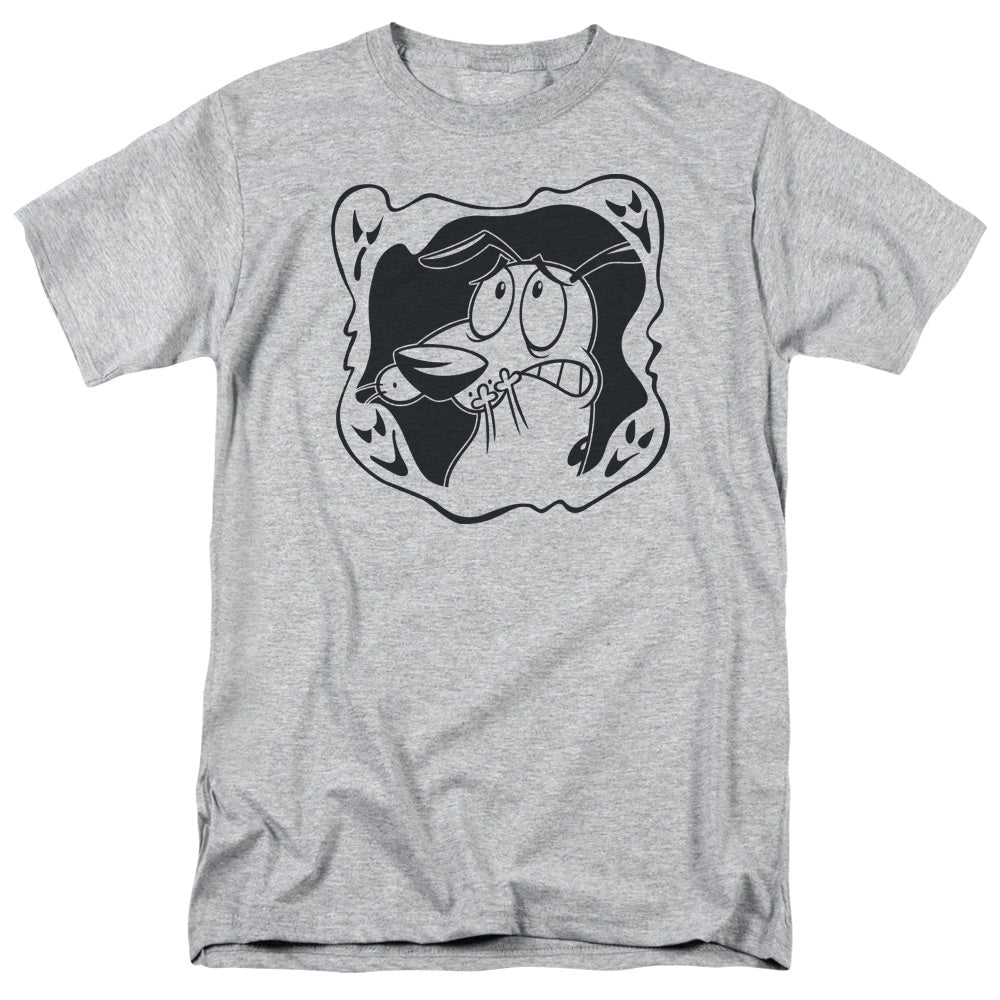 Courage The Cowardly Dog Ghost Frame Mens T Shirt Athletic Heather Officially Licensed