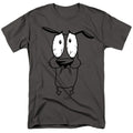 Courage The Cowardly Dog Scared Mens T Shirt Charcoal Officially Licensed