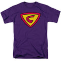 Cow And Chicken Super Cow Logo Mens T Shirt Purple Officially Licensed
