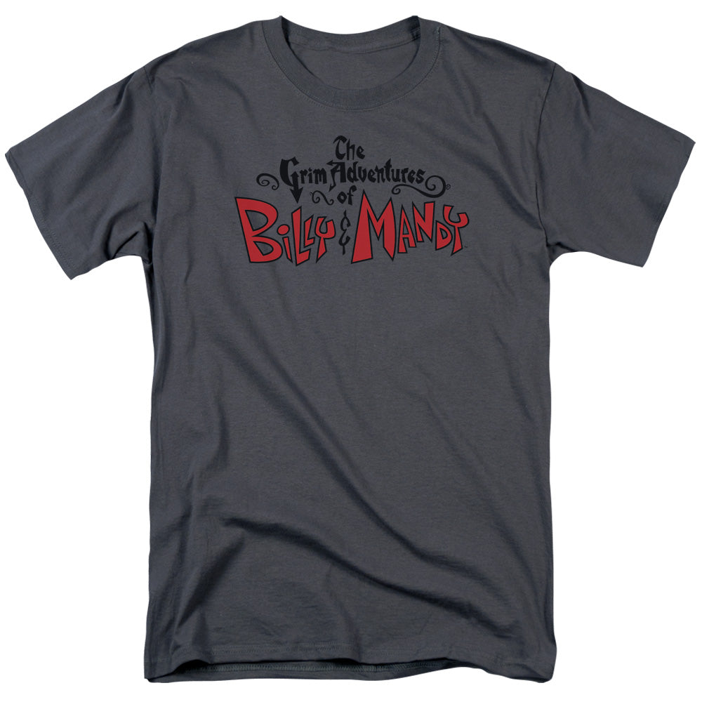 Grim Adventures Of Billy And Mandy Grim Logo Mens T Shirt Charcoal Officially Licensed