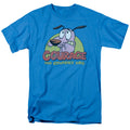 Courage The Cowardly Dog Colorful Courage Mens T Shirt Turquoise Officially Licensed