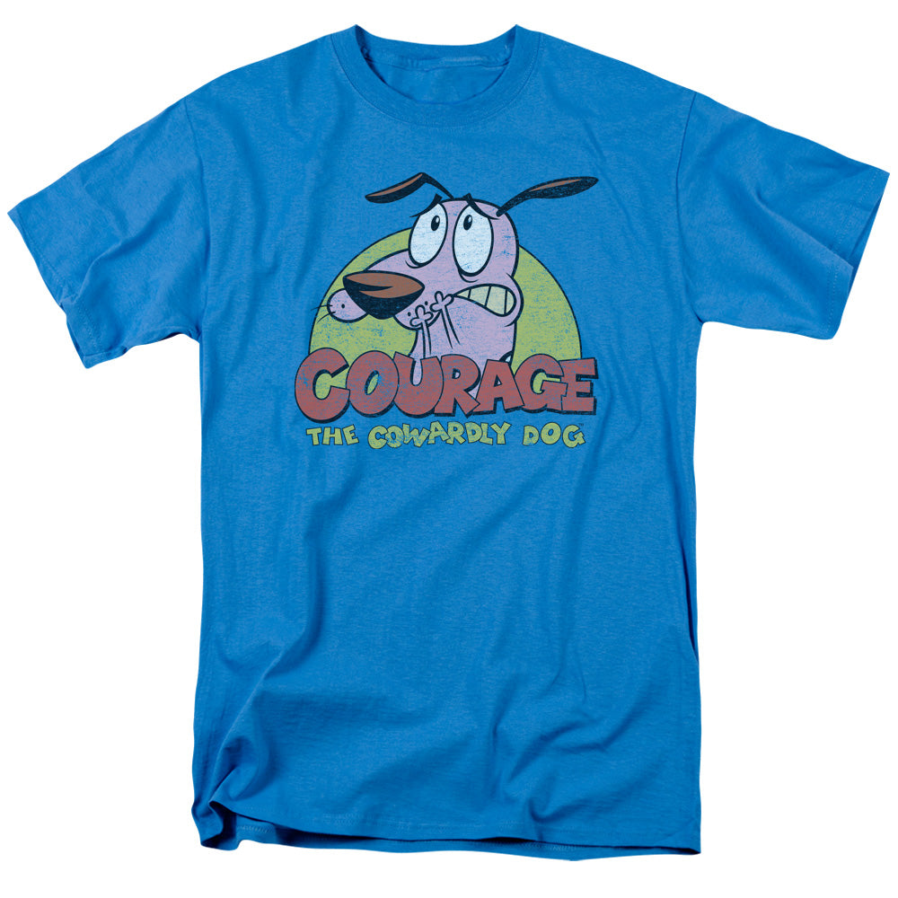 Courage The Cowardly Dog Colorful Courage Mens T Shirt Turquoise Officially Licensed