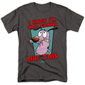 Courage The Cowardly Dog Not Gonna Like Mens T Shirt Charcoal Officially Licensed