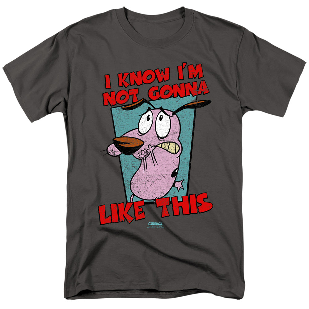 Courage The Cowardly Dog Not Gonna Like Mens T Shirt Charcoal Officially Licensed