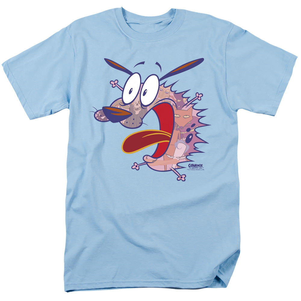 Courage The Cowardly Dog Evil Inside Mens T Shirt Light Blue Officially Licensed