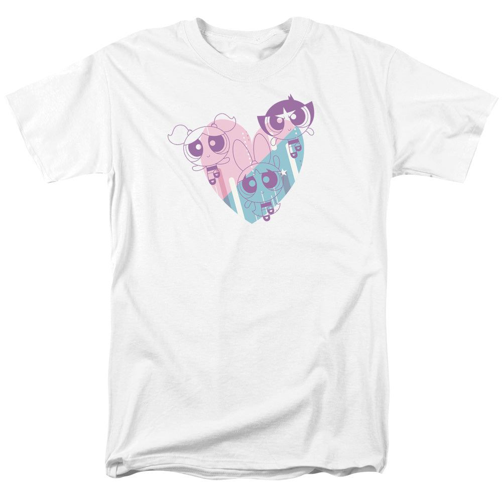 Powerpuff Girls Powerpuff Heart Mens T Shirt White Officially Licensed