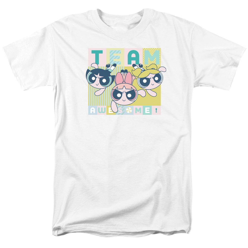 Powerpuff Girls Awesome Block Mens T Shirt White Officially Licensed