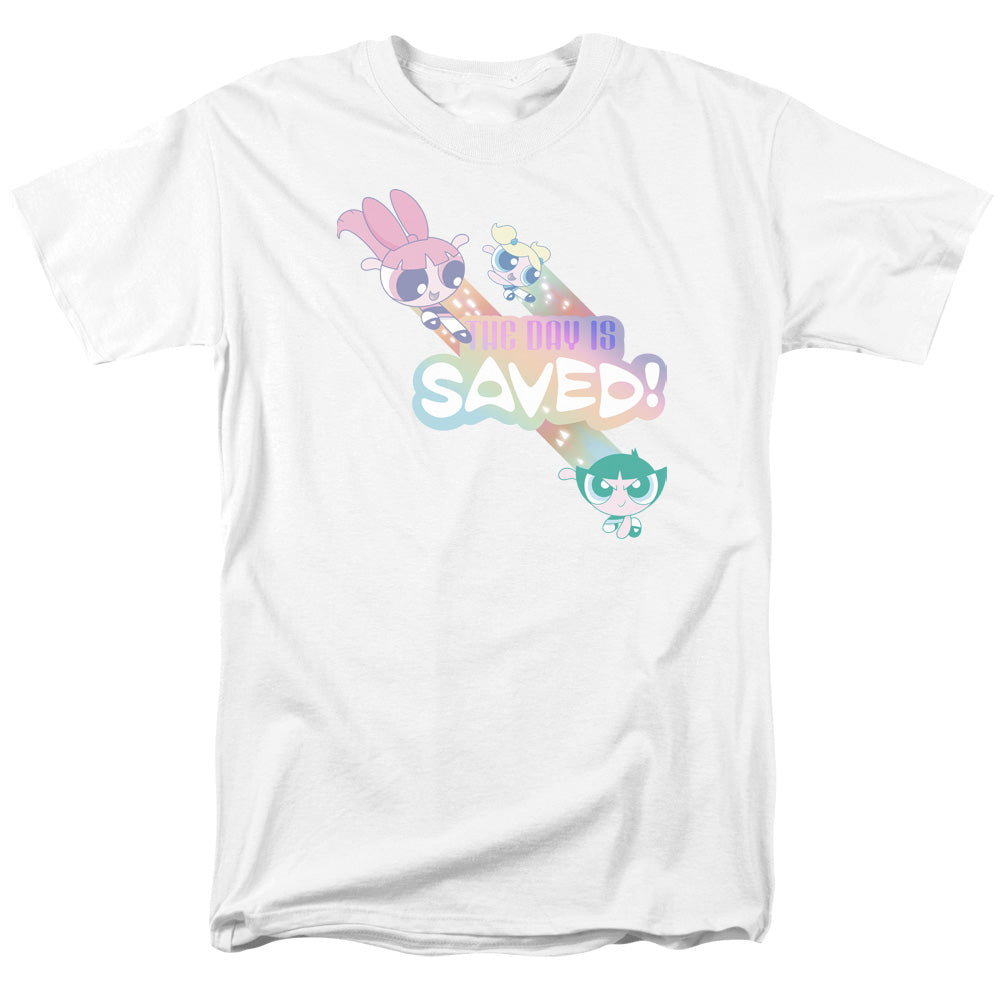 Powerpuff Girls The Day Is Saved Mens T Shirt White Officially Licensed