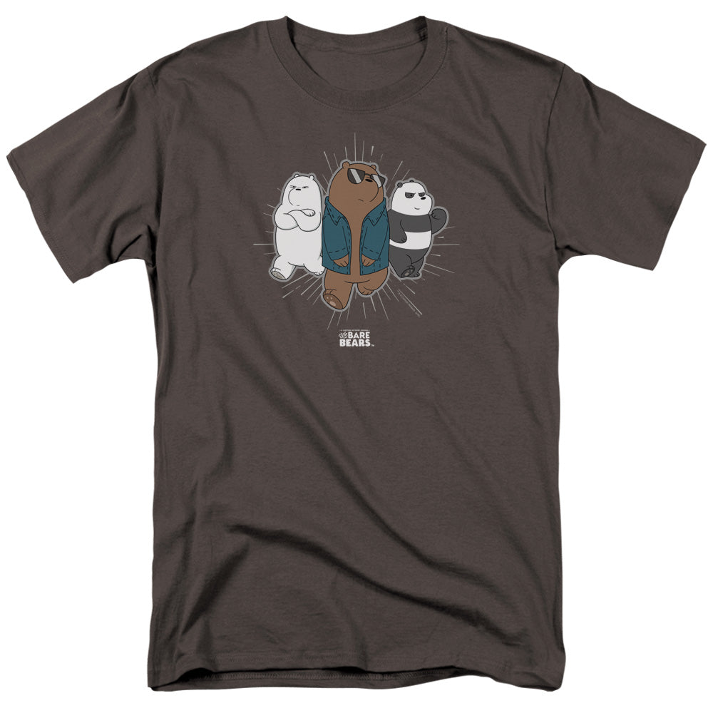 We Bare Bears Jacket Mens T Shirt Charcoal Officially Licensed
