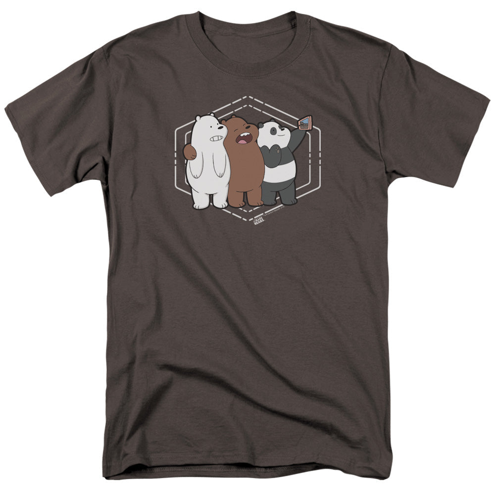 We Bare Bears Selfie Mens T Shirt Charcoal Officially Licensed