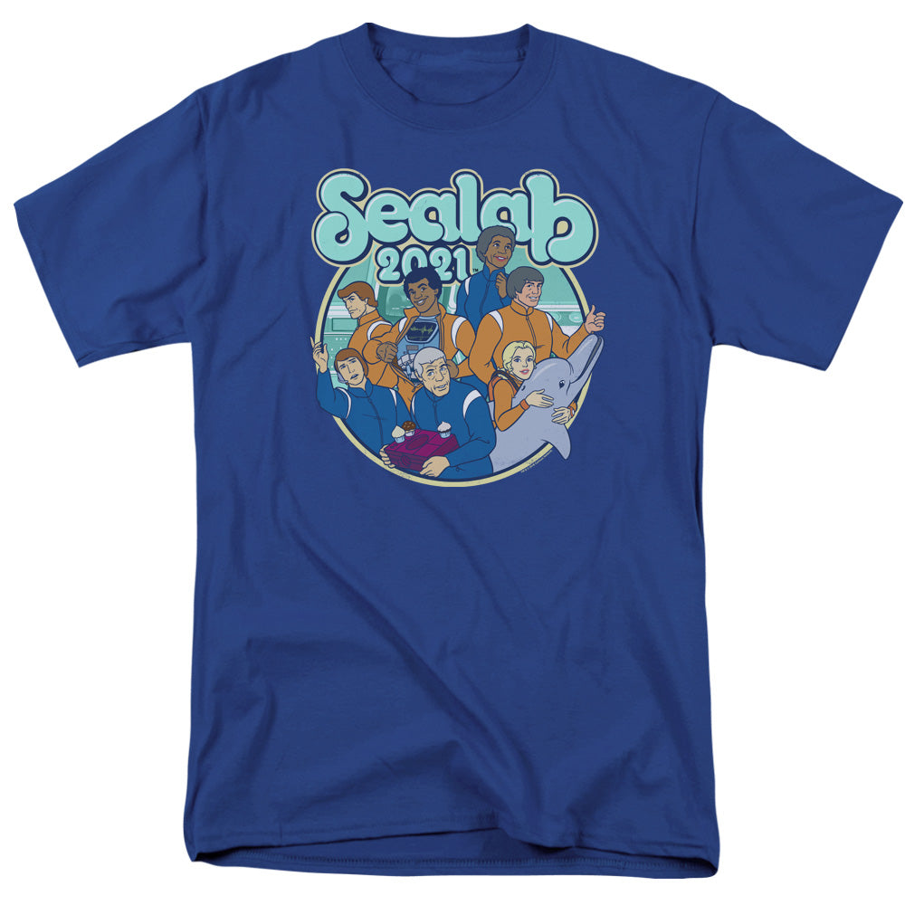 Sealab 2021 Gangs All Here Mens T Shirt Royal Blue Officially Licensed