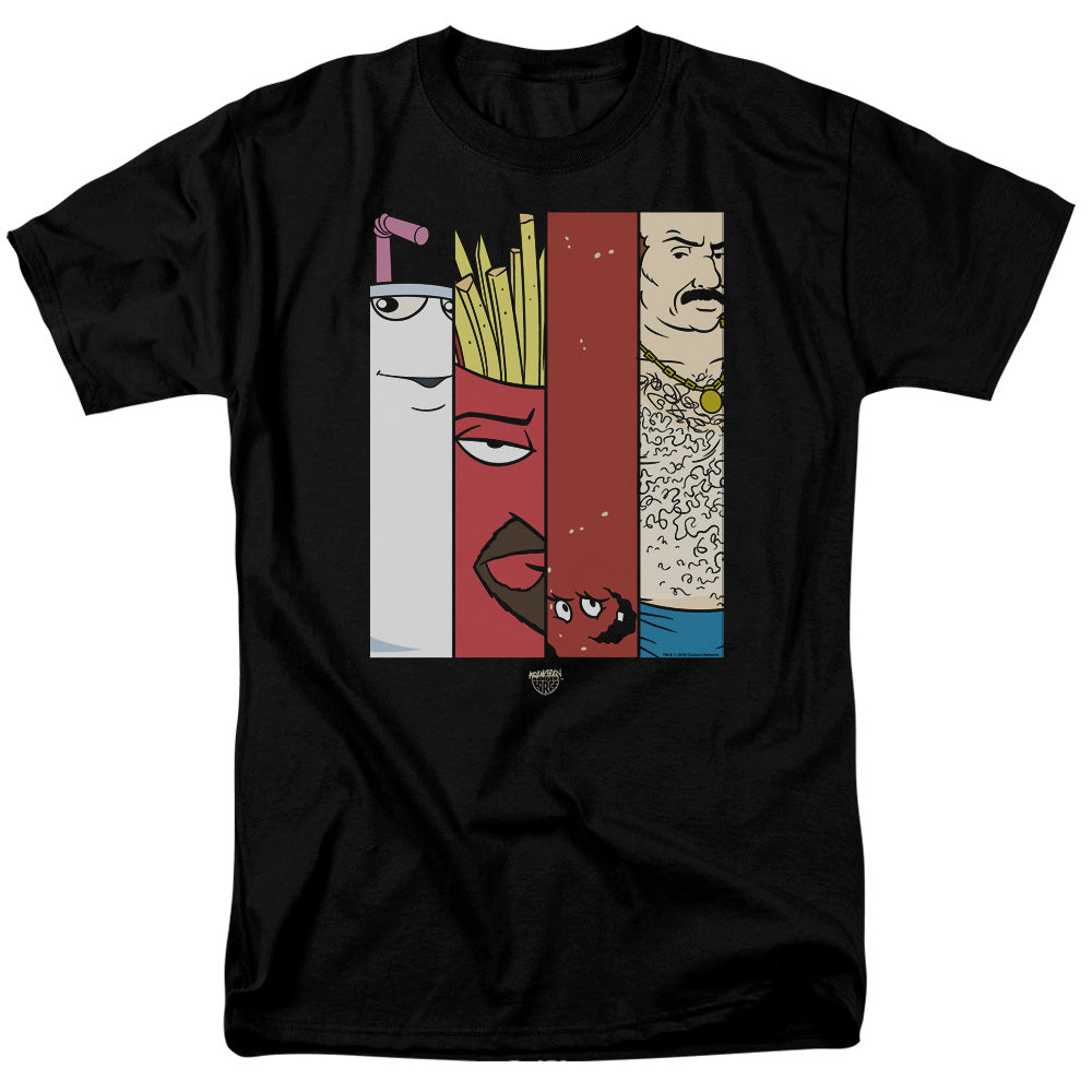 Aqua Teen Hunger Force Group Tiles Mens T Shirt Black Officially Licensed