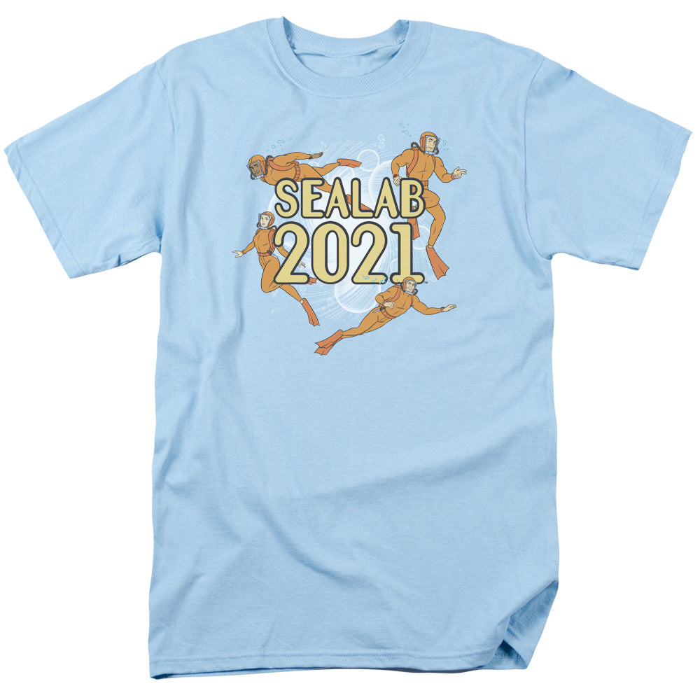 Sealab 2021 Suit Up Mens T Shirt Light Blue Officially Licensed