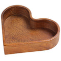 Wooden fruit box, whole wood heart-shaped candy box, nut and dried fruit storage tray, Japanese style solid wood stackable