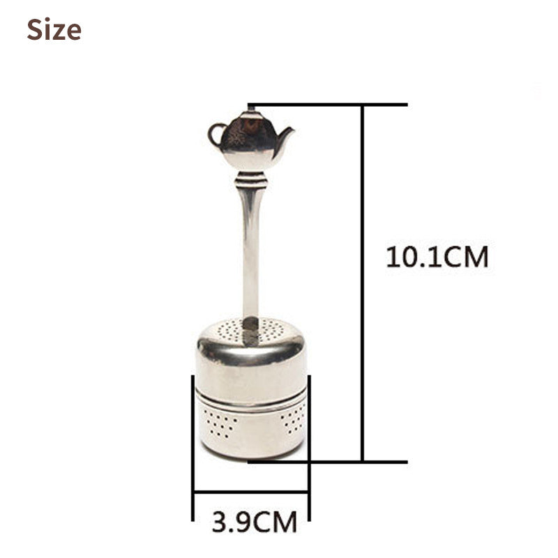 304 Tea Filter With Handle Stainless Steel Tea Leak Creative Tea Ball Tea Infuser