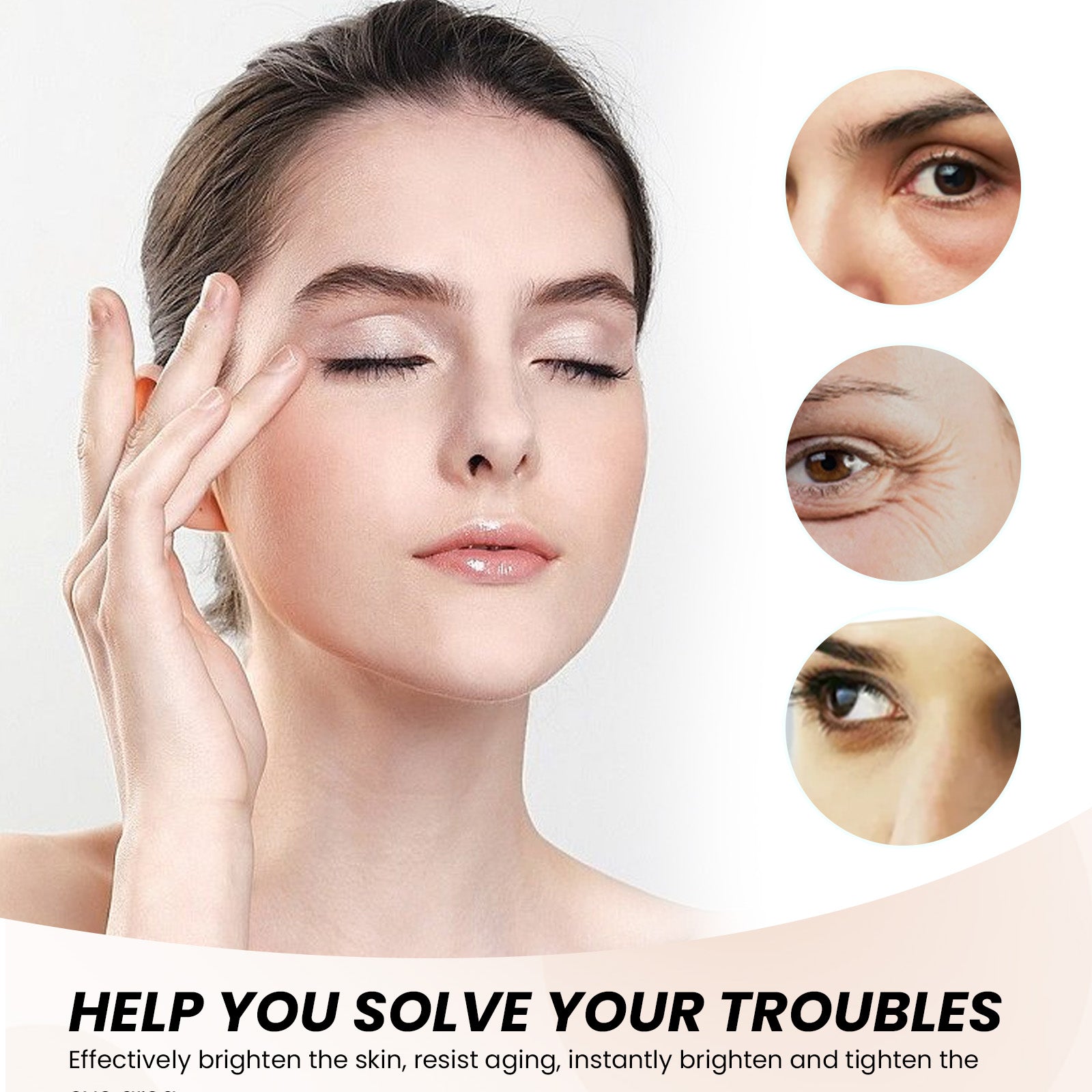 Temporary Eye Tightener, Dilute Fine Lines Eye Bag Dark Circle Law Grain Crow's Feet Moisturize Eye Skin