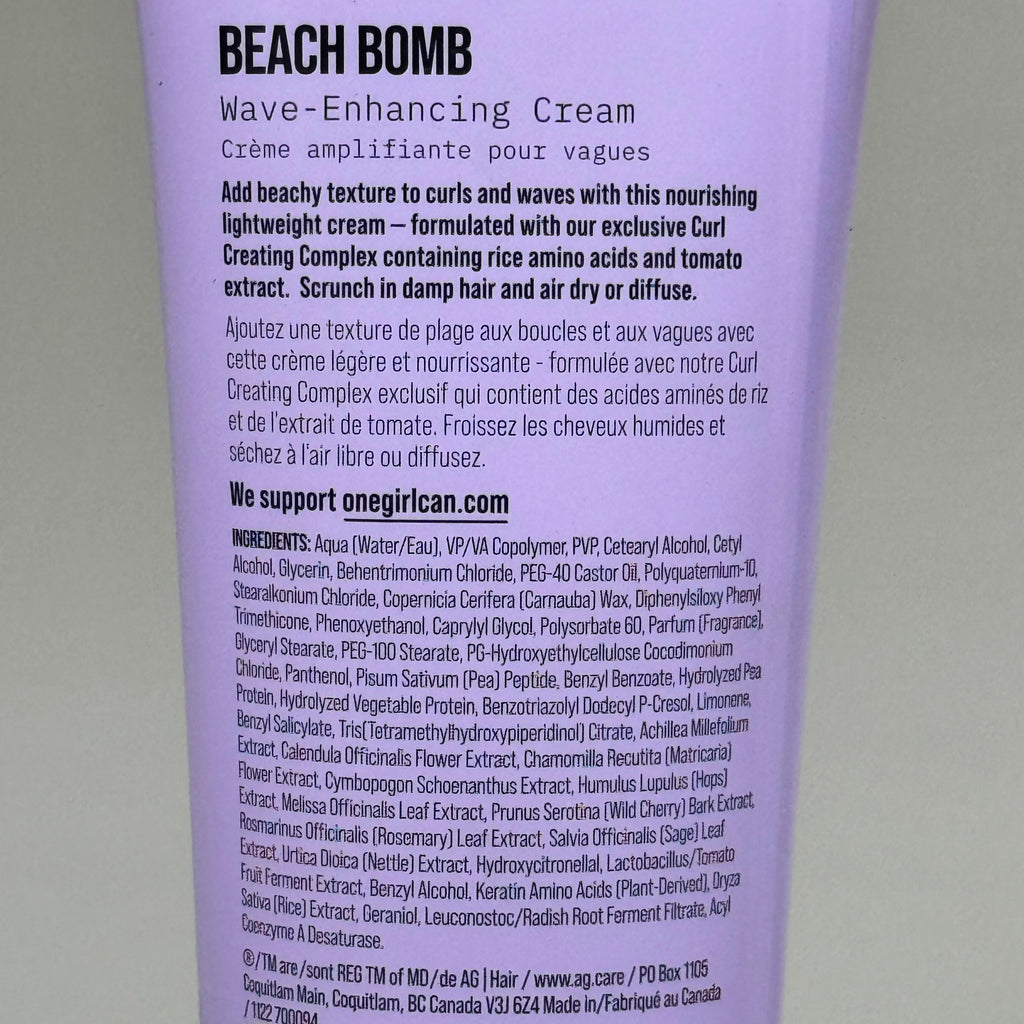 AG CARE Wave Enhancing Cream Beach Bomb Lightweight Formula 5 fl oz 100142