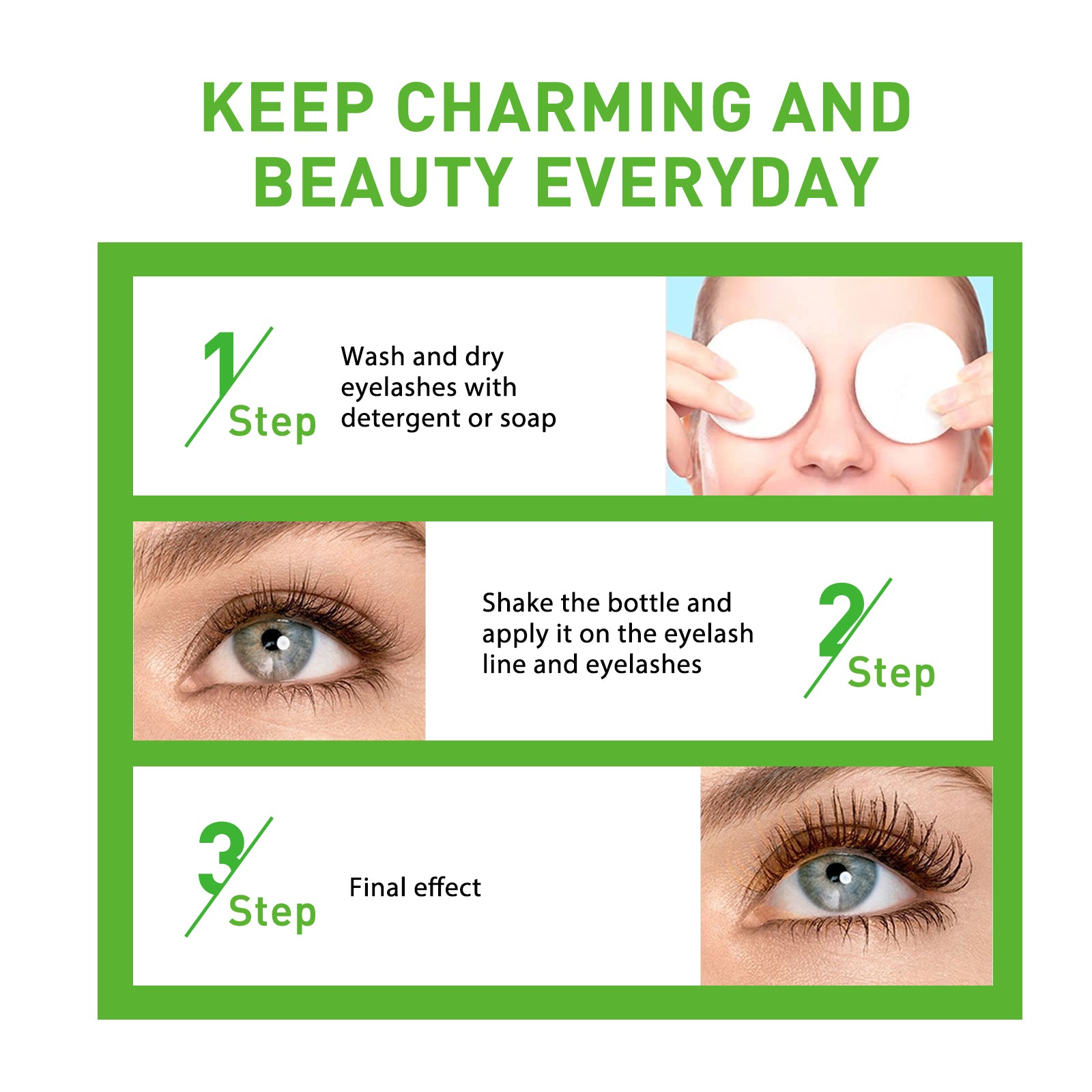 Castor Oil Mascara Mild And Easy Makeup Natural Curling Black Beautiful Non-Trace Essential Oil