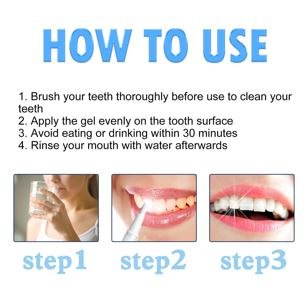Teeth Brightening Repair Gel, Oral Care Beauty Cleaning Teeth White Brightening Pen