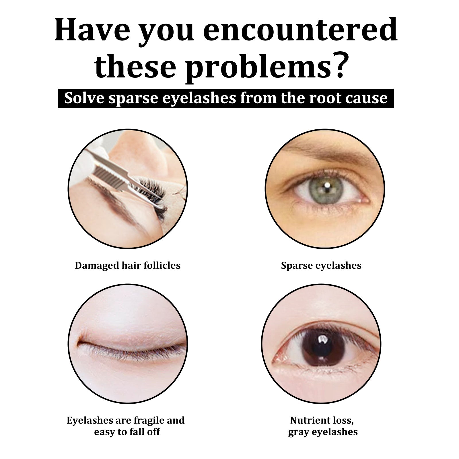 Eyelash Boost Serum, Natural Long Black Thick Curling Eyelashes Waterproof And Non-Smudges Durable Mascara