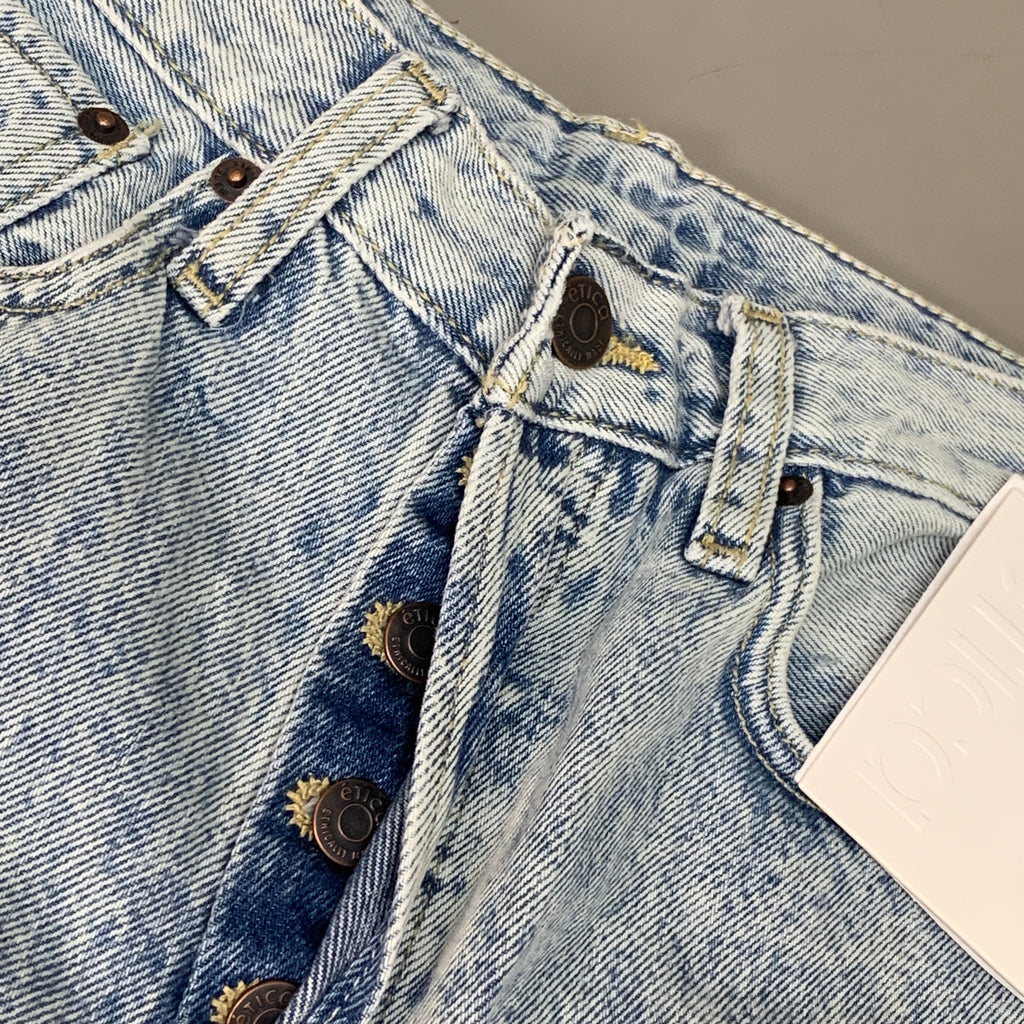 ETICA Tyler Vintage Straight Crop Jeans Pebble Beach Size 24 EW182114A