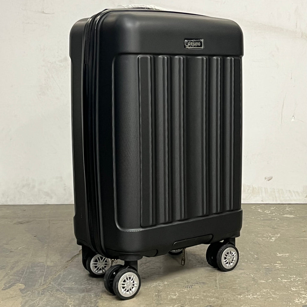 DEJUNO (3 PACK) Light Weight Expandable Spinner Rolling Suitcase Set BLACK 2207DJBF