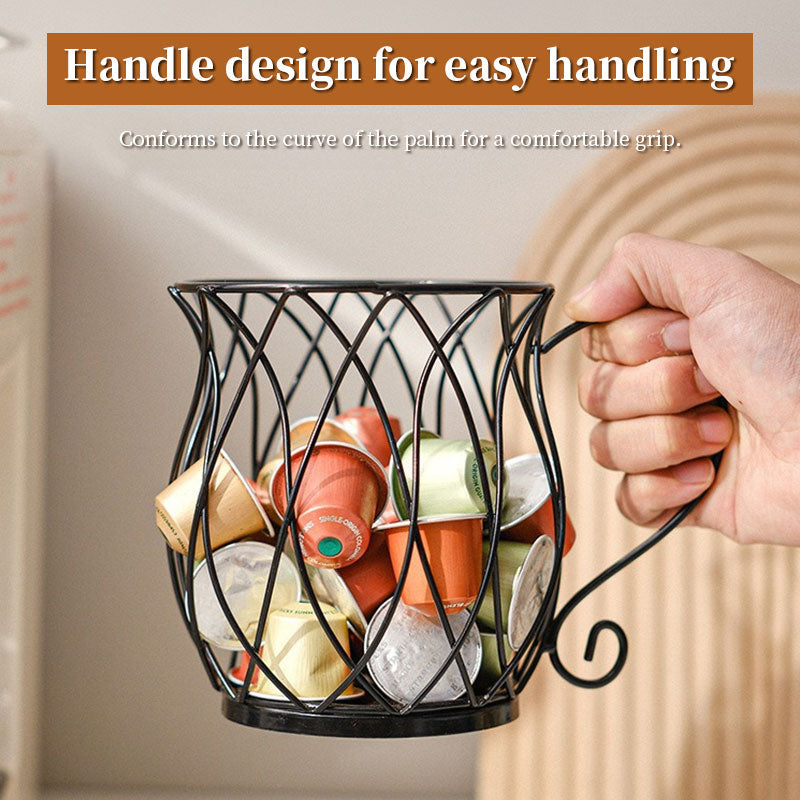 Large Capacity Metal Coffee Capsule Holder | Organizer & Dispenser for Nespresso, Keurig Capsules