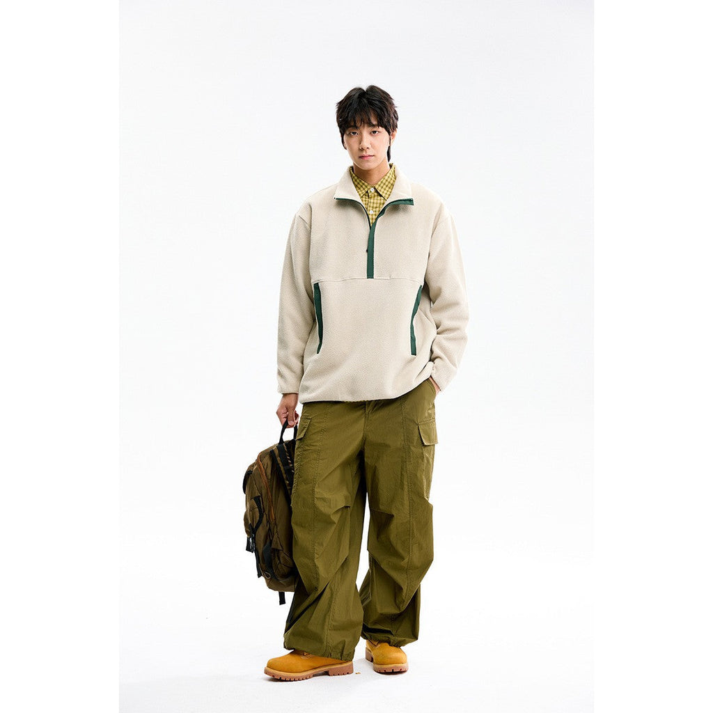 Fleece Top Crewneck Sweatshirt Unisex Fleece Jacket
