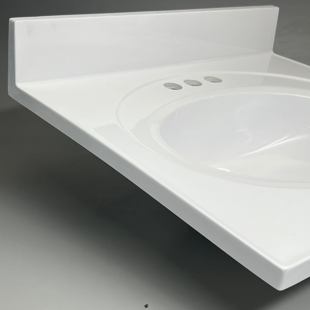 DHI CORP Vanity Top Sink Premium Cultured Marble 25” X 22” WHITE 552026
