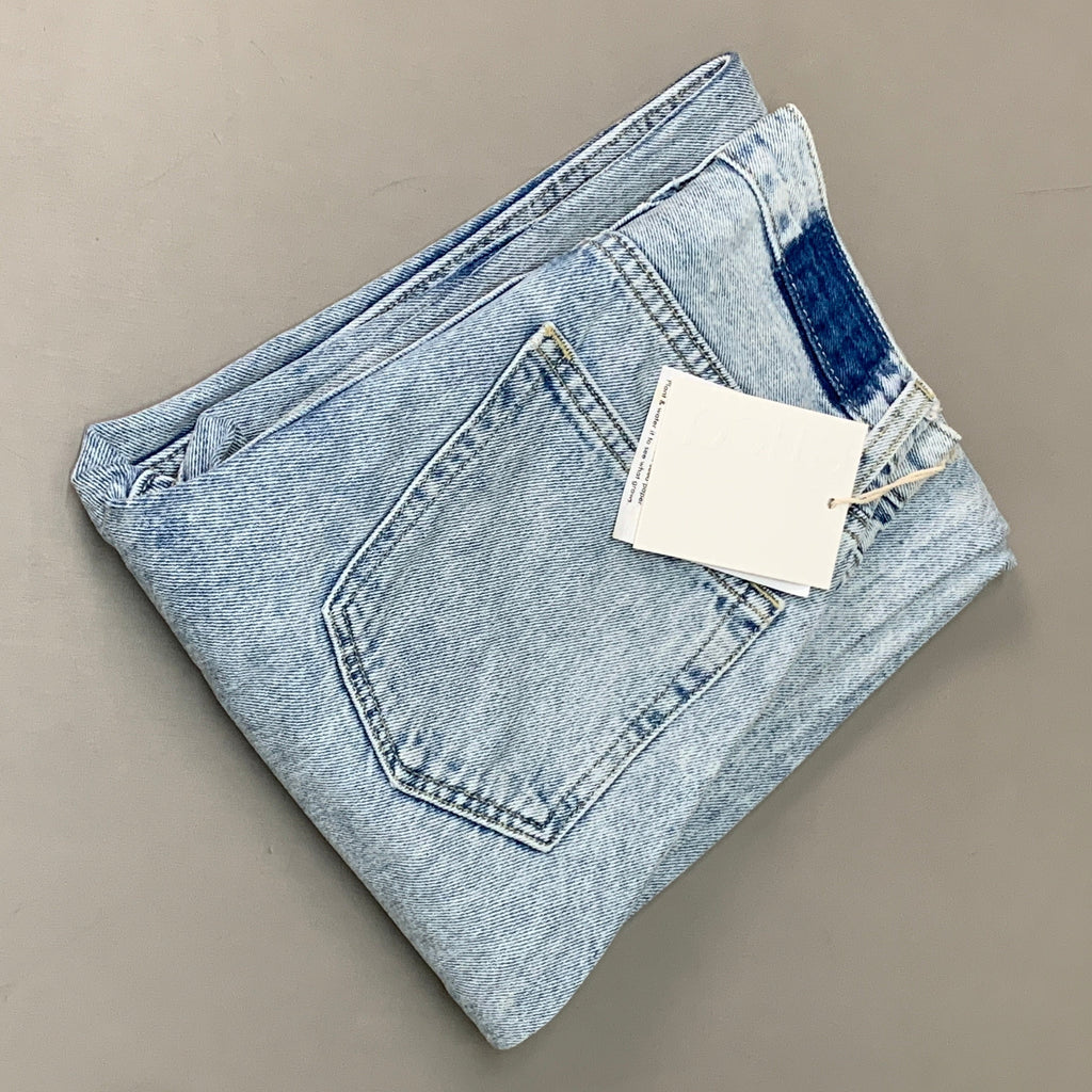 ETICA Tyler Vintage Straight Crop Jeans Pebble Beach Size 24 EW182114A