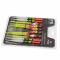 LEO  15pcs/set Plastic Fishing Float Tube Buoy  Bobber with Rubber Connector Tackle Accessories